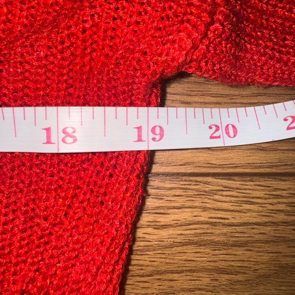 Banana Republic Linen Blend Sweater Orange Pullover Short Sleeve Size S - Picture 4 of 8